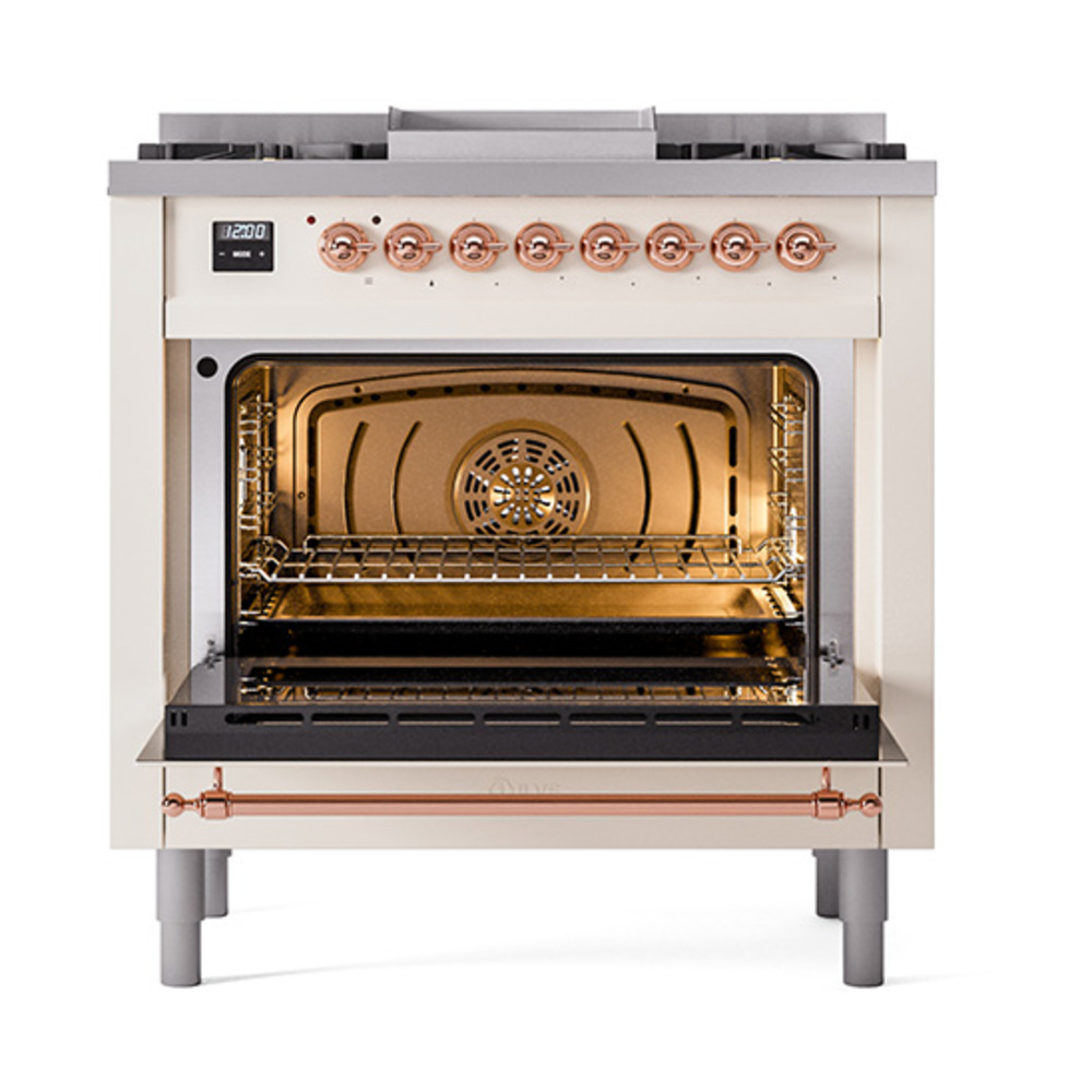 ILVE_UP36FQNMPAWP_Nostalgie_II_oven_door_opened