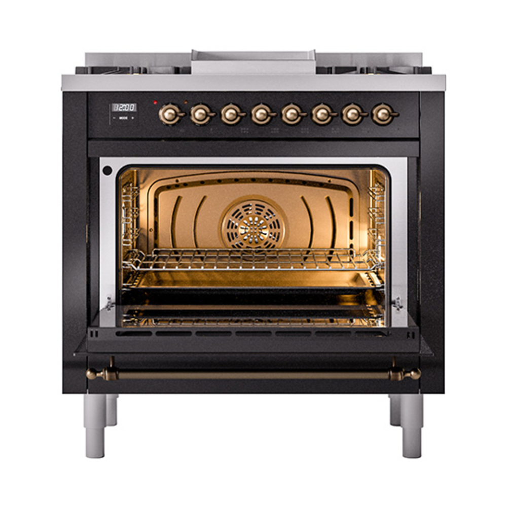 ILVE_UP36FQNMPBKB_Nostalgie_II_oven_door_opened