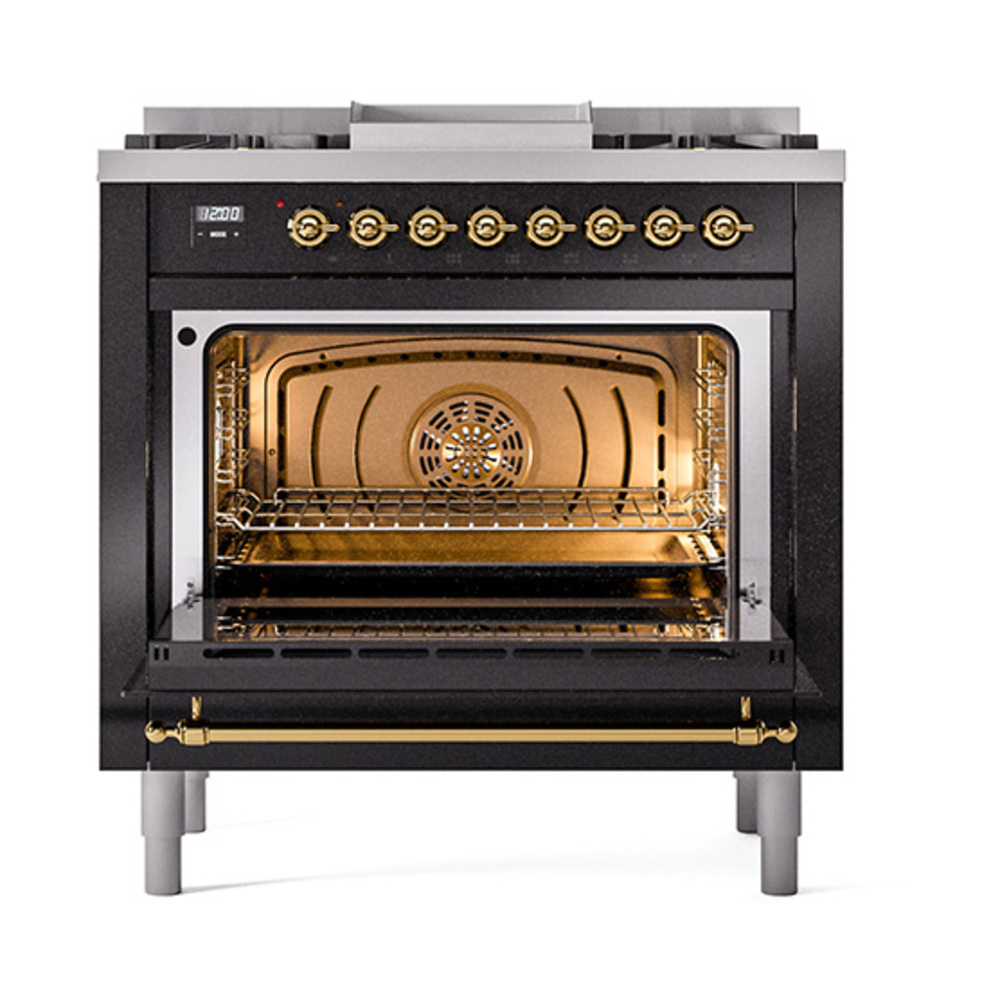 ILVE_UP36FQNMPBKGLP_Nostalgie_II_oven_door_opened