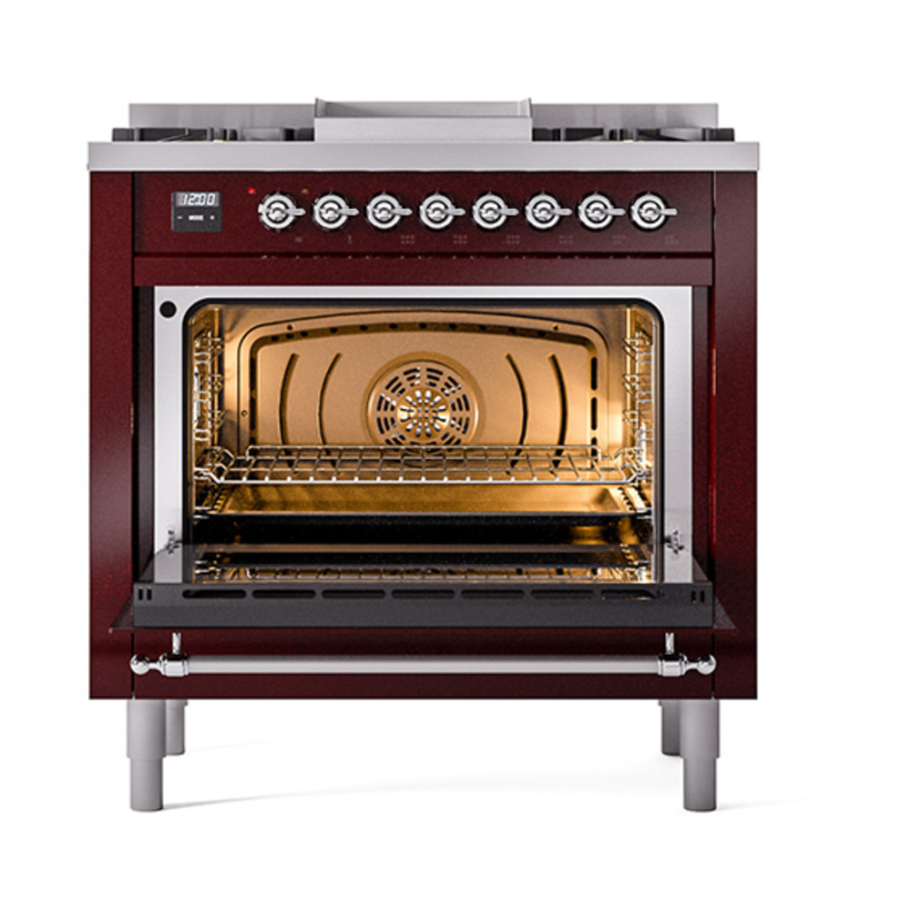 ILVE_UP36FQNMPBUC_Nostalgie_II_oven_door_opened
