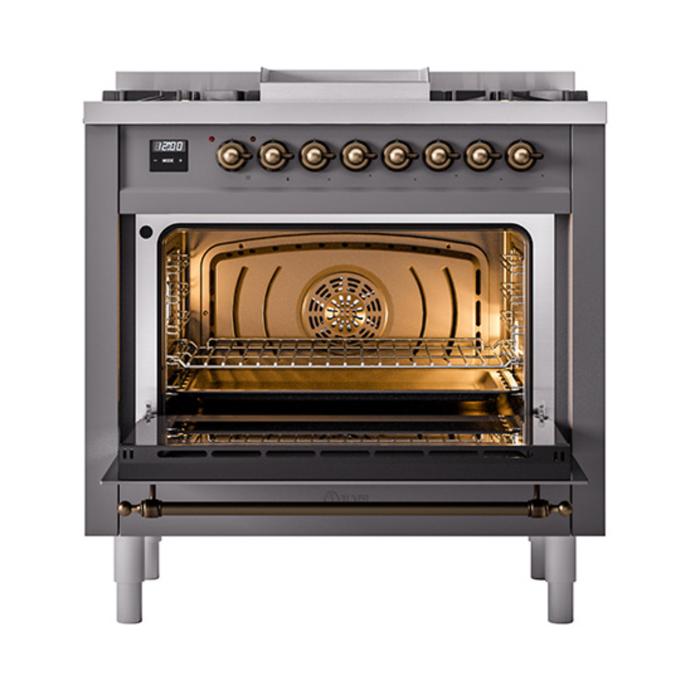 ILVE_UP36FQNMPMGBLP_Nostalgie_II_oven_door_opened