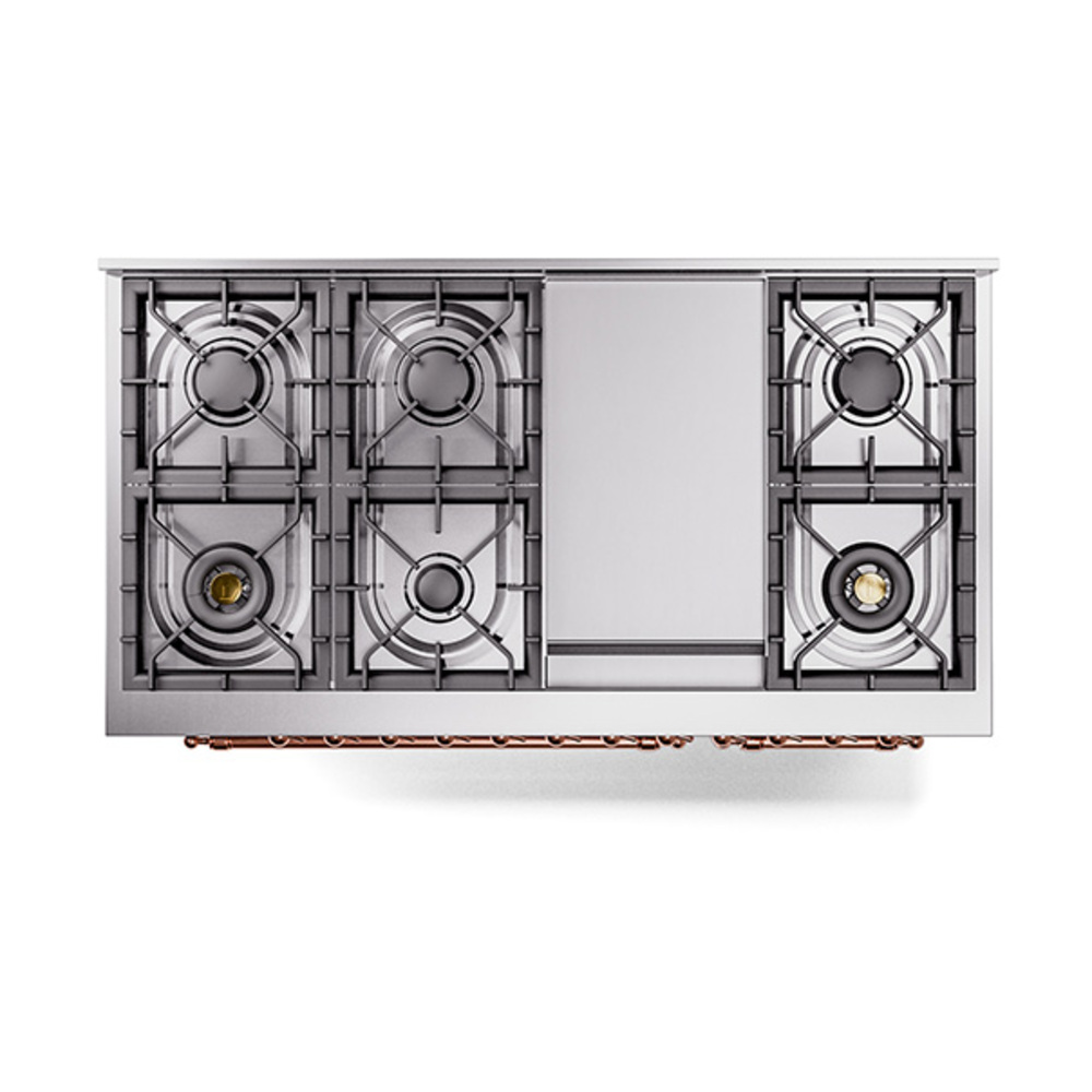 ILVE_UP48FQNMPSSPLP_Nostalgie_II_48"_Dual_Fuel_Range_top_view