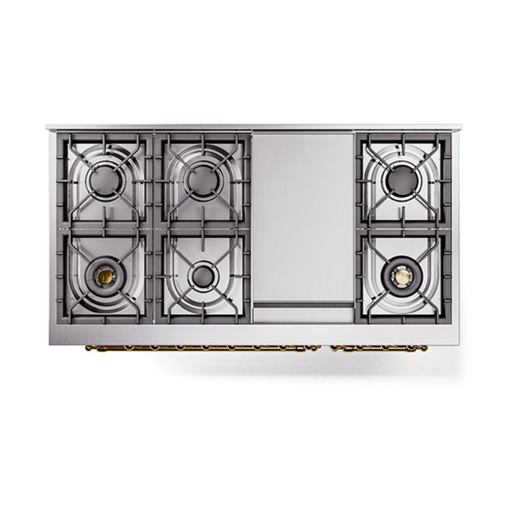 ILVE_UP48FQNMPWHGLP_Nostalgie_II_48"_Dual_Fuel_Range_top_view