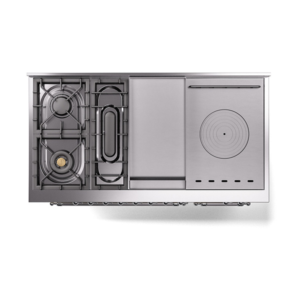ILVE_UP48FSQNMPAWCLP_Nostalgie_II_48"_Dual_Fuel_Range_top_view