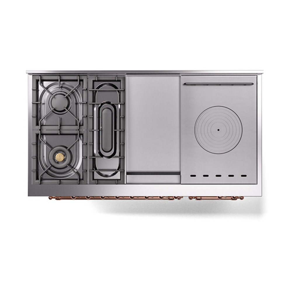ILVE_UP48FSQNMPAWP_Nostalgie_II_48"_Dual_Fuel_Range_top_view