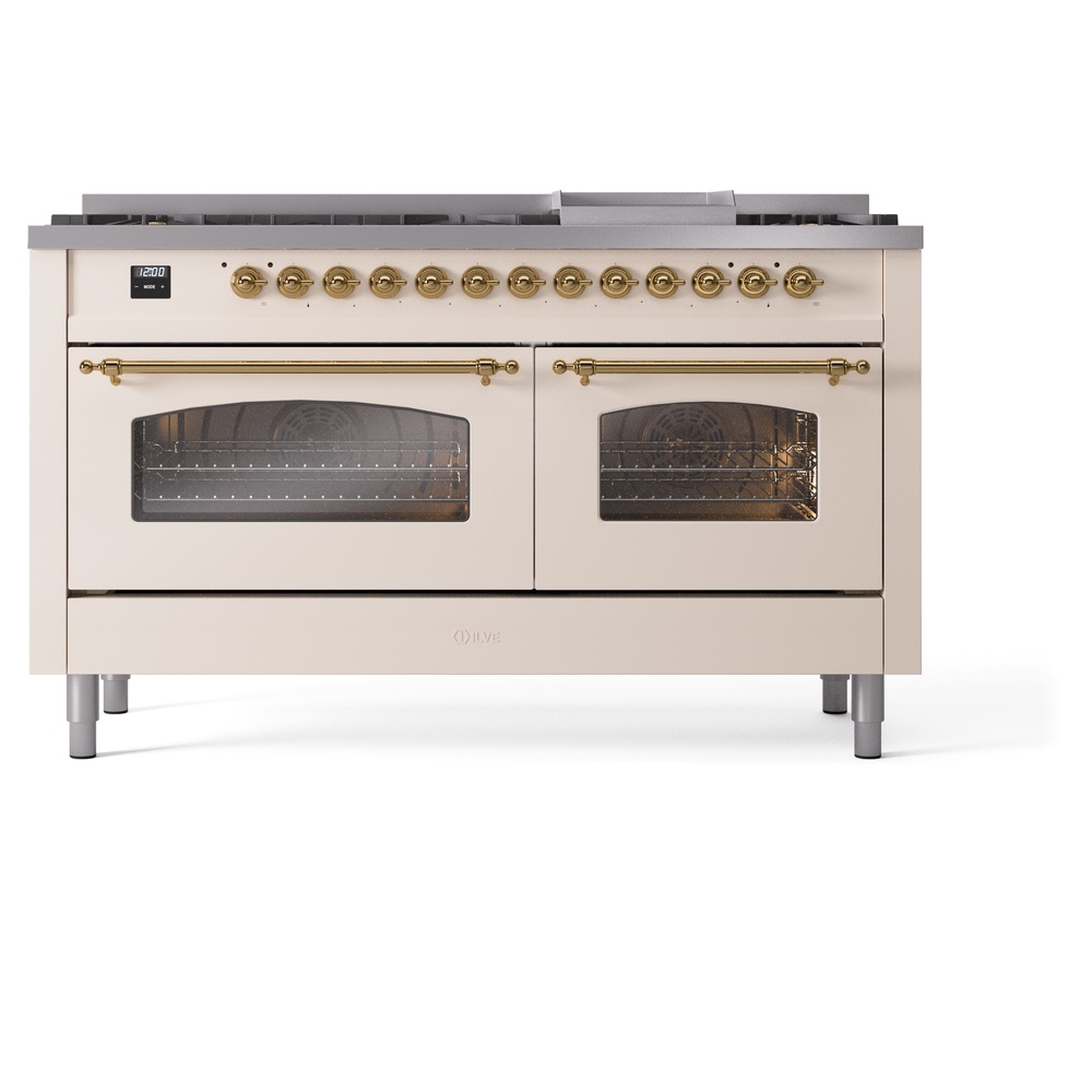 ILVE UP60FNMPAWG Nostalgie II 60" Dual Fuel Range, front view