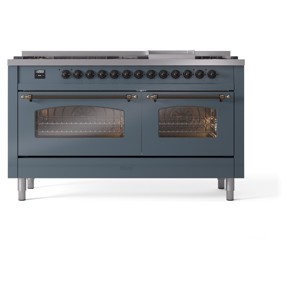 ILVE UP60FNMPBGB Nostalgie II 60" Dual Fuel Range, front view