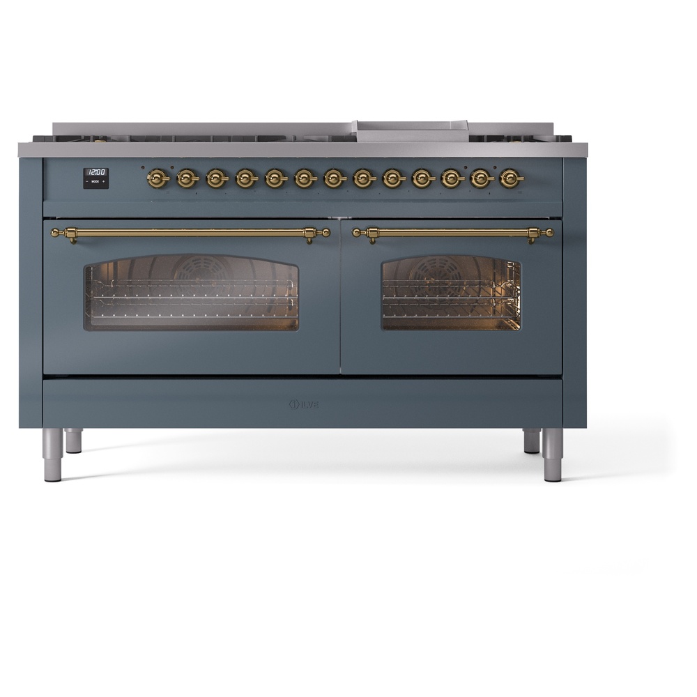 ILVE UP60FNMPBGG Nostalgie II 60" Dual Fuel Range, front view