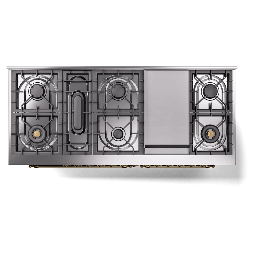 ILVE UP60FNMPBGG Nostalgie II 60" Dual Fuel Range, top view