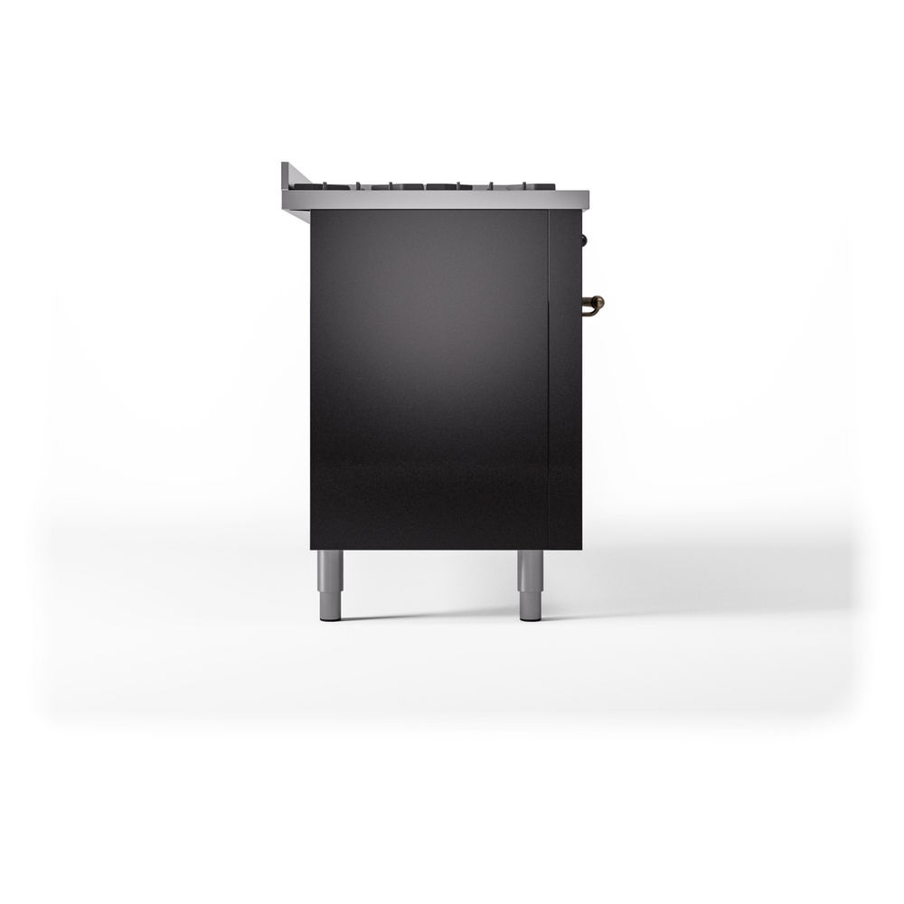 ILVE UP60FNMPBKB Nostalgie II 60" Dual Fuel Range, left side view