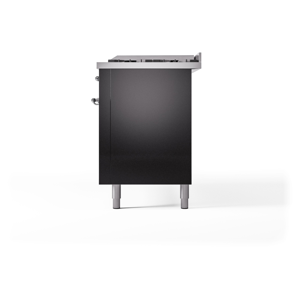 ILVE UP60FNMPBKC Nostalgie II 60" Dual Fuel Range, right side view