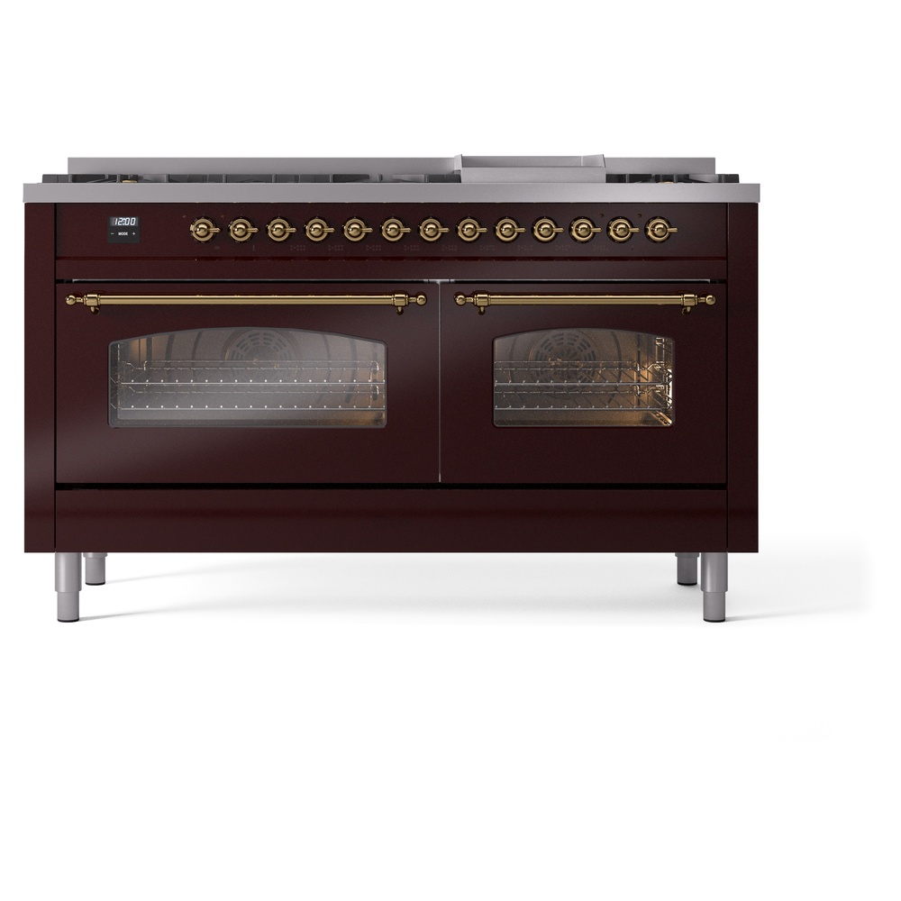 ILVE UP60FNMPBUGLP Nostalgie II 60" Dual Fuel Range, front view