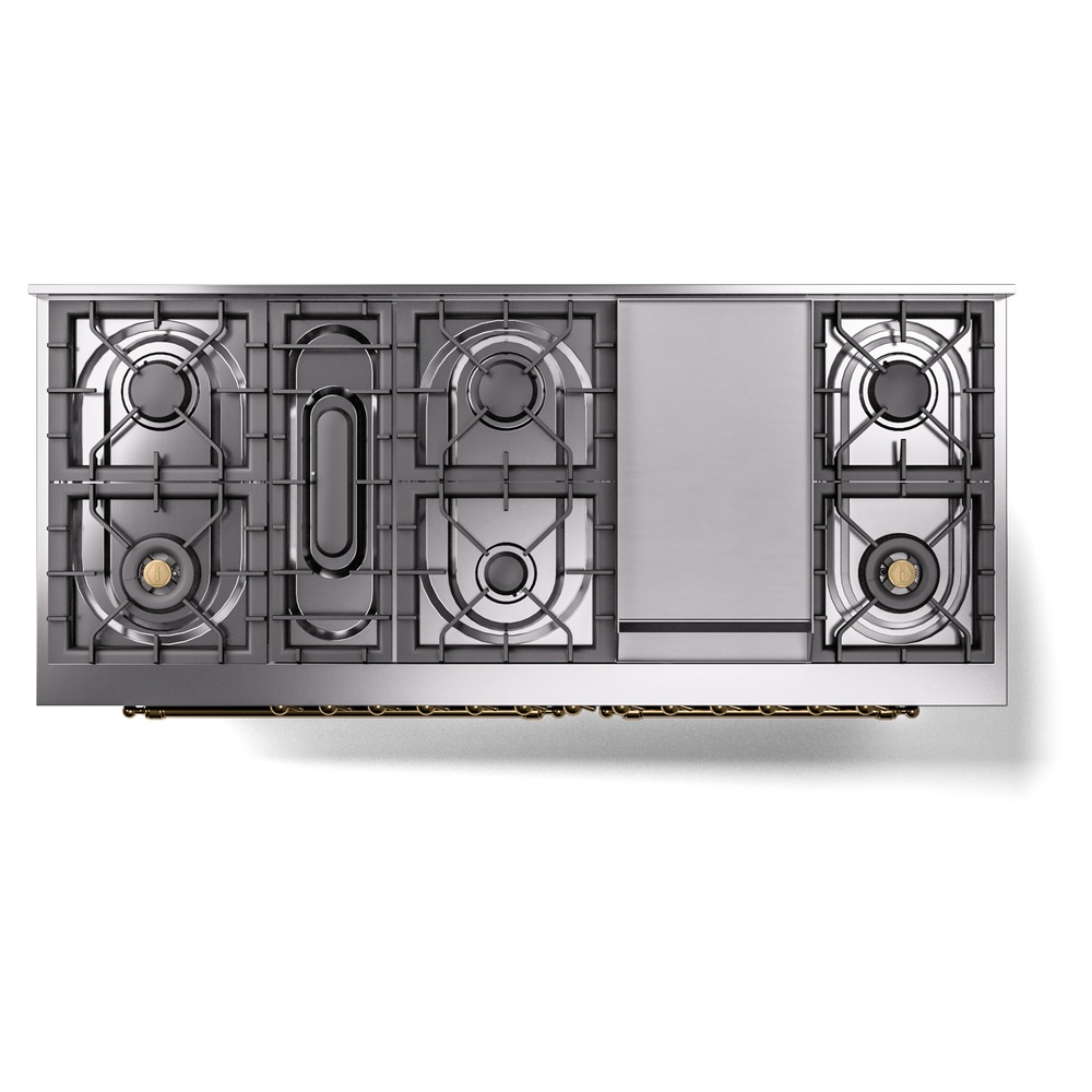 ILVE UP60FNMPBUGLP Nostalgie II 60" Dual Fuel Range, top view