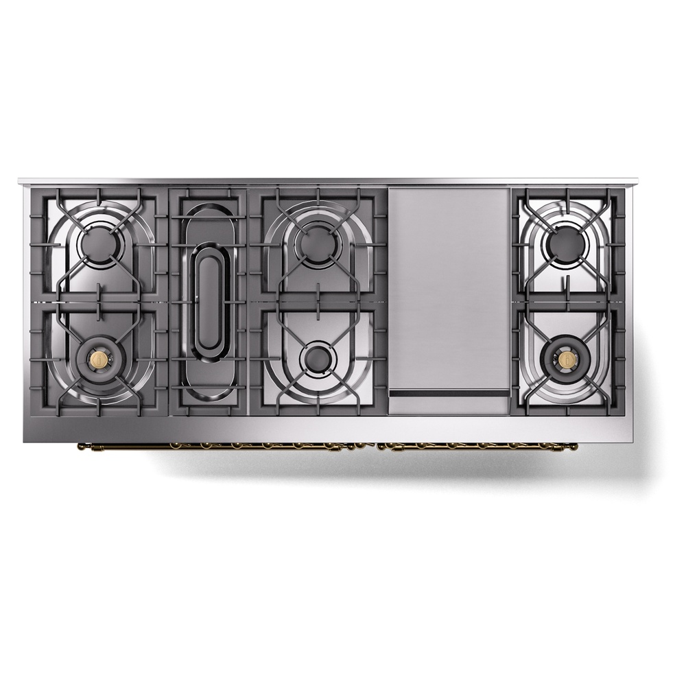 ILVE UP60FNMPEGG Nostalgie II 60" Dual Fuel Range, top view