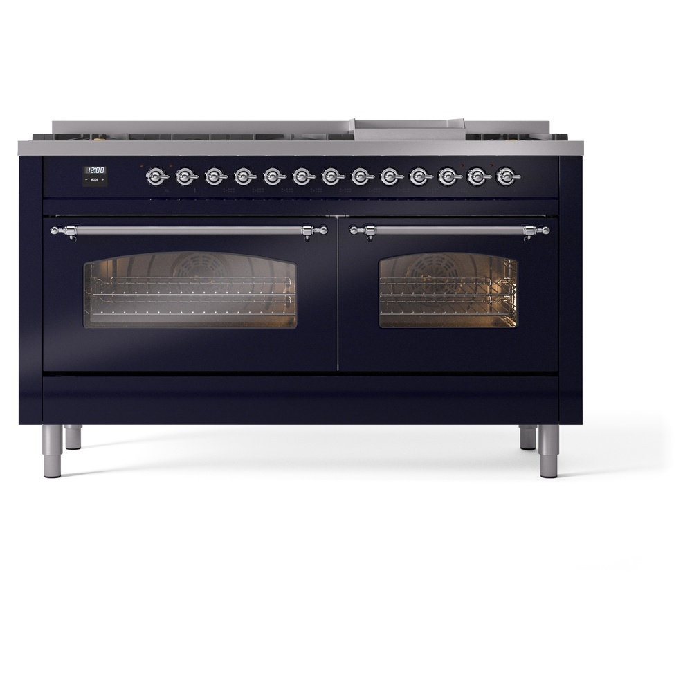 ILVE UP60FNMPMBCLP Nostalgie II 60" Dual Fuel Range, front view