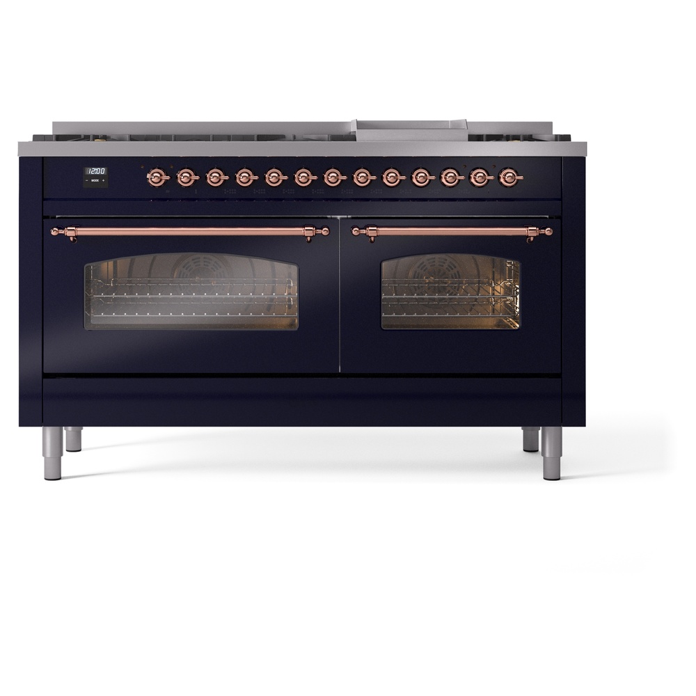 ILVE UP60FNMPMBPLP Nostalgie II 60" Dual Fuel Range, front view