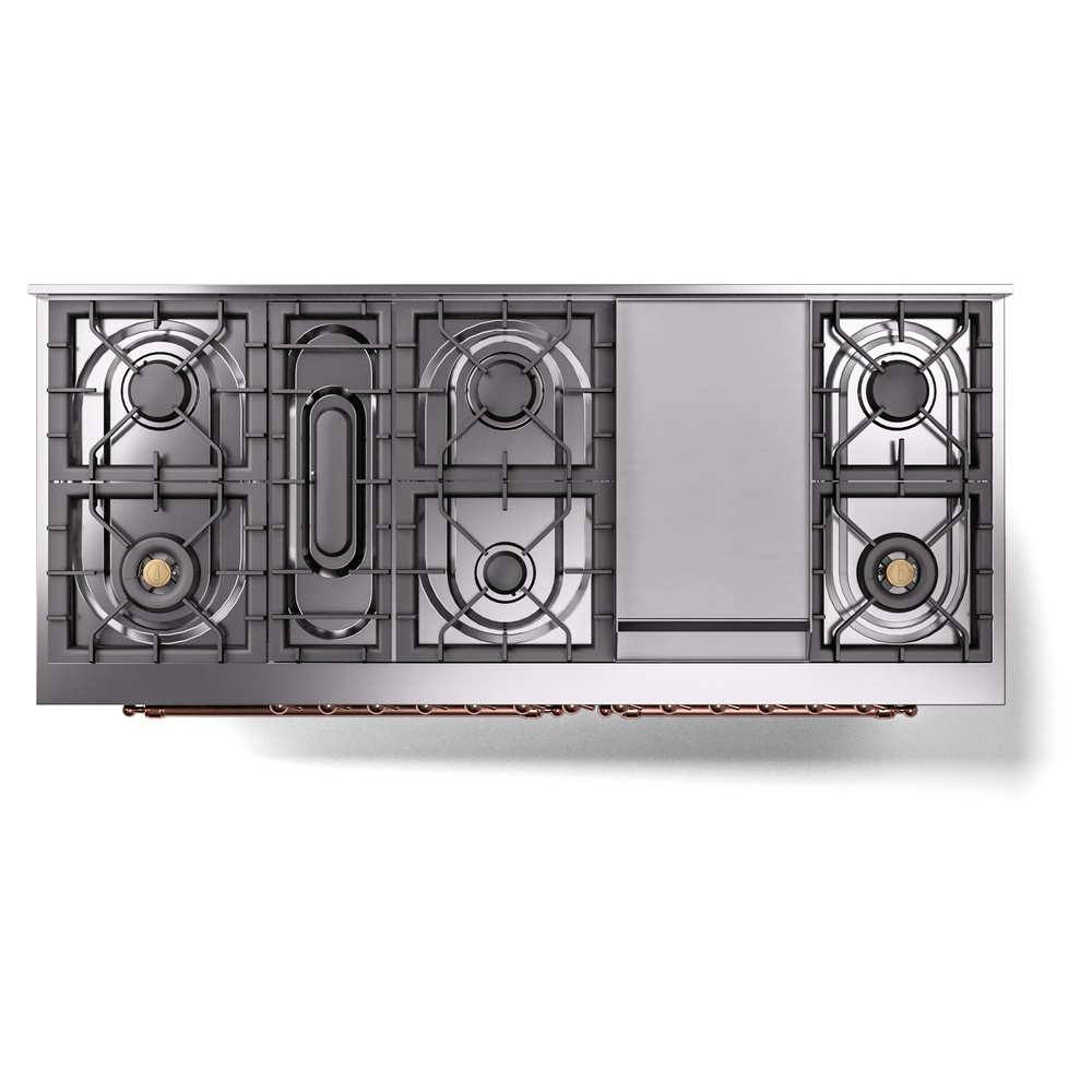 ILVE UP60FNMPMGPLP Nostalgie II 60" Dual Fuel Range, top view