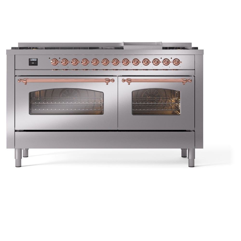 ILVE UP60FNMPSSPLP Nostalgie II 60" Dual Fuel Range, front view