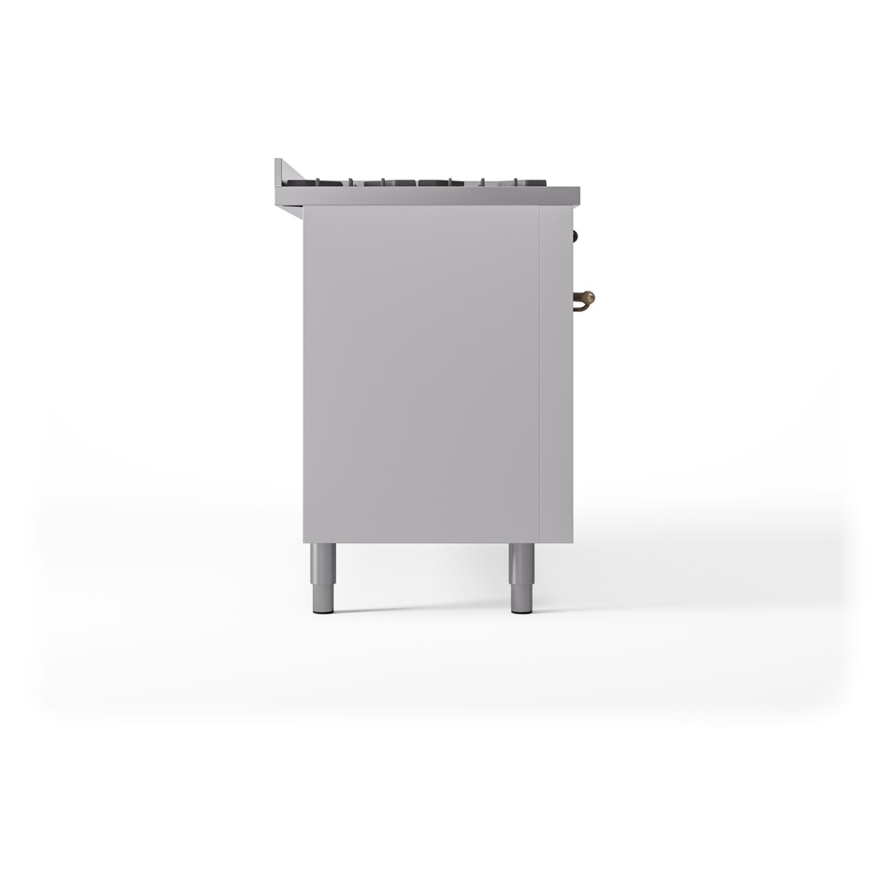 ILVE UP60FNMPWHBLP Nostalgie II 60" Dual Fuel Range, left side view