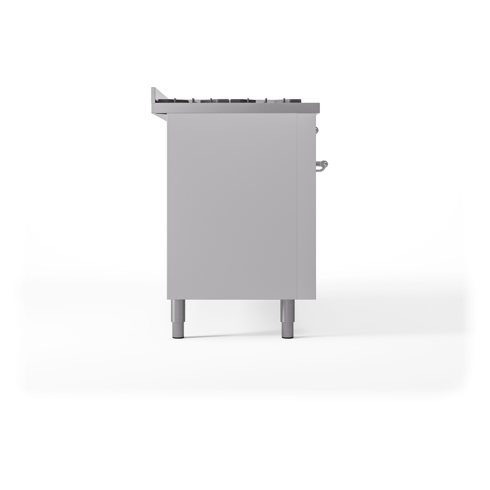 ILVE UP60FNMPWHC Nostalgie II 60" Dual Fuel Range, left side view