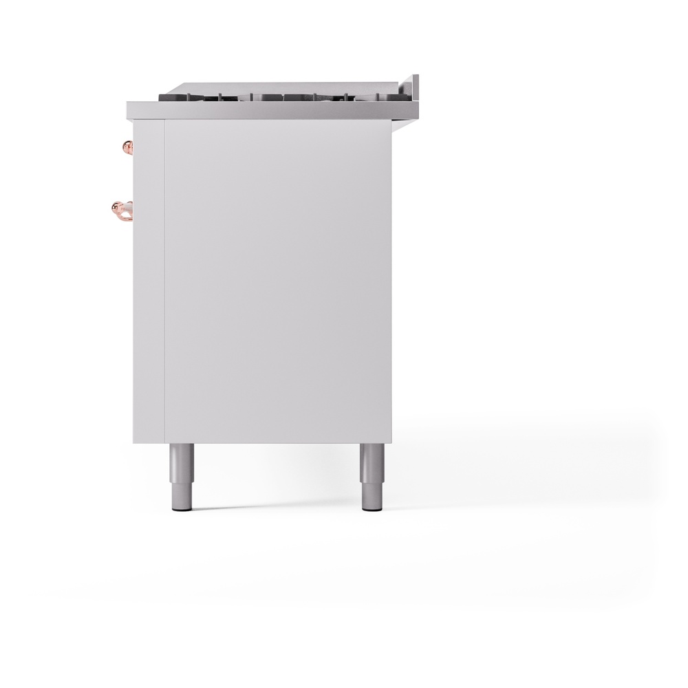 ILVE UP60FNMPWHPLP Nostalgie II 60" Dual Fuel Range, right oven door opened
