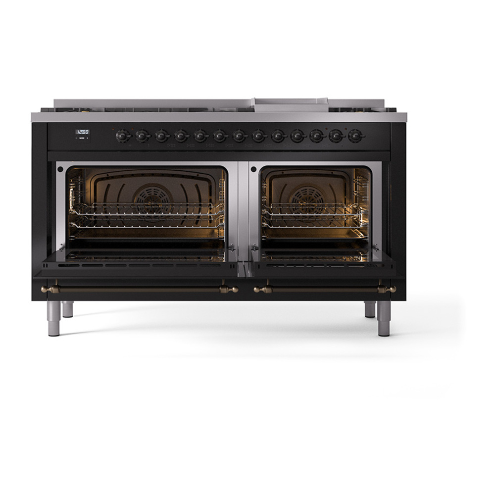 ILVE_UP60FQNMPBKB_Nostalgie_II_Dual_Fuel_Range_oven_door_opened
