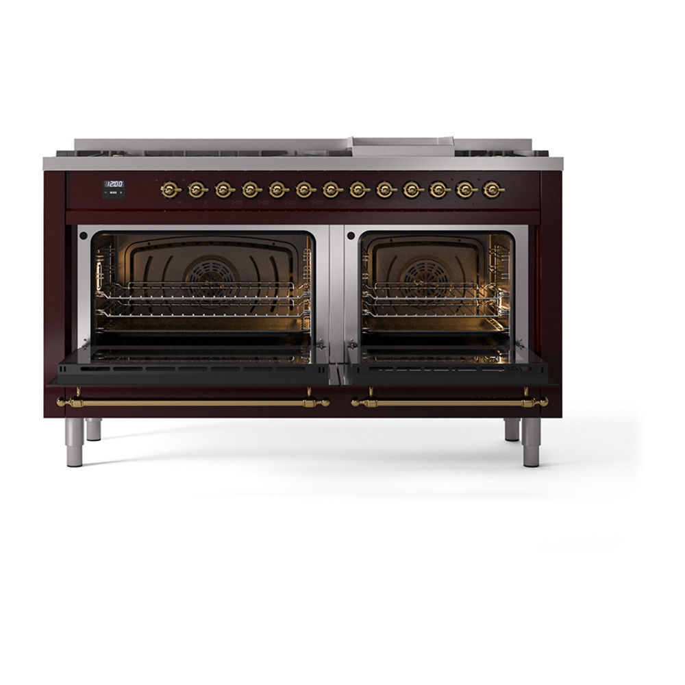 ILVE_UP60FQNMPBUGLP_Nostalgie_II_Dual_Fuel_Range_oven_door_opened