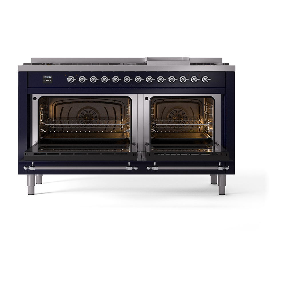 ILVE_UP60FQNMPMBCLP_Nostalgie_II_Dual_Fuel_Range_oven_door_opened