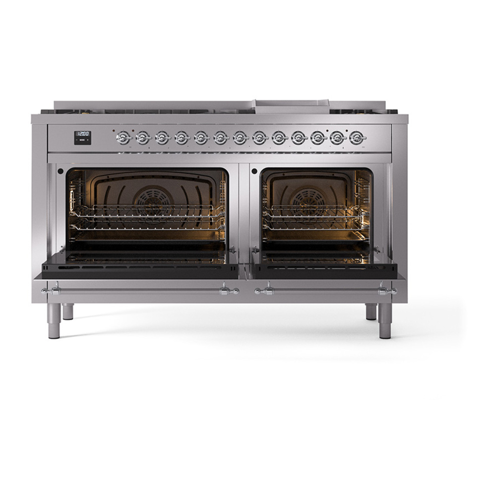 ILVE_UP60FQNMPSSCLP_Nostalgie_II_Dual_Fuel_Range_oven_door_opened