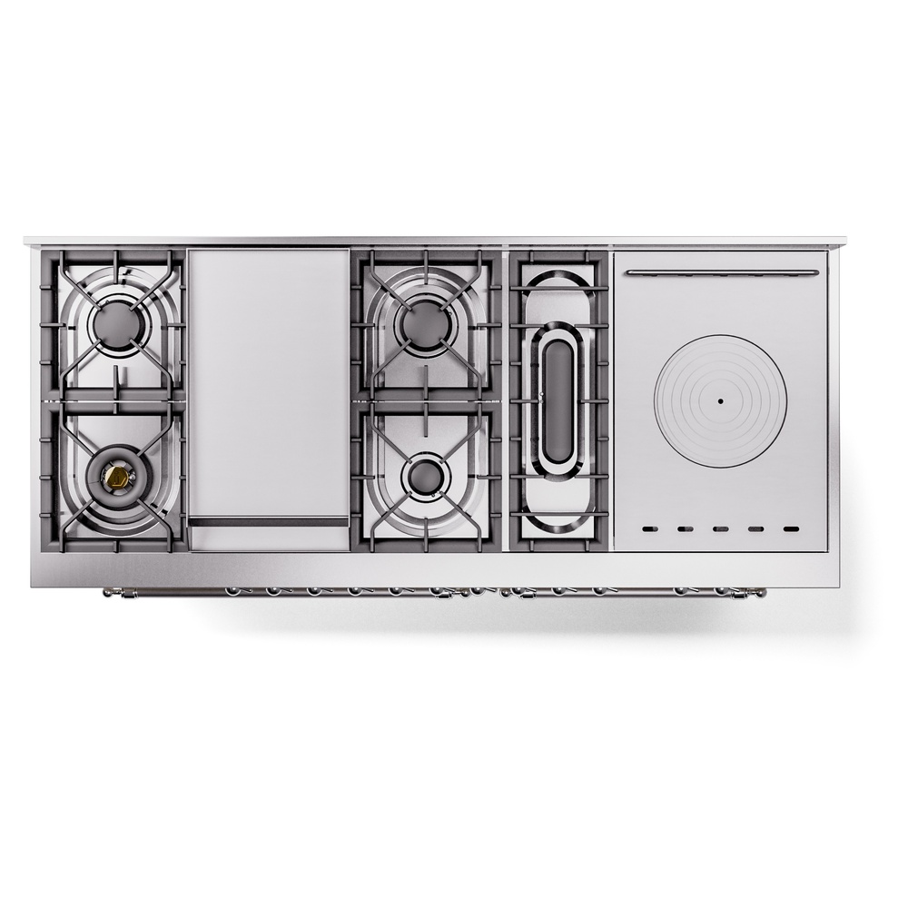 ILVE UP60FSNMPAWCLP Nostalgie II 60" Dual Fuel Range, top view