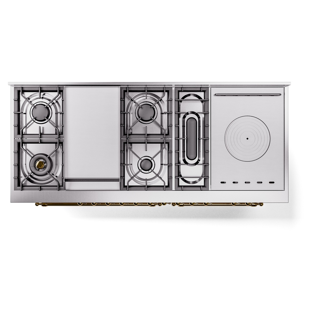ILVE UP60FSNMPAWG Nostalgie II 60" Dual Fuel Range, top view