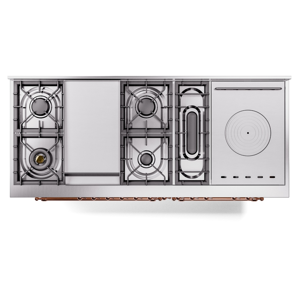 ILVE UP60FSNMPAWPLP Nostalgie II 60" Dual Fuel Range, top view