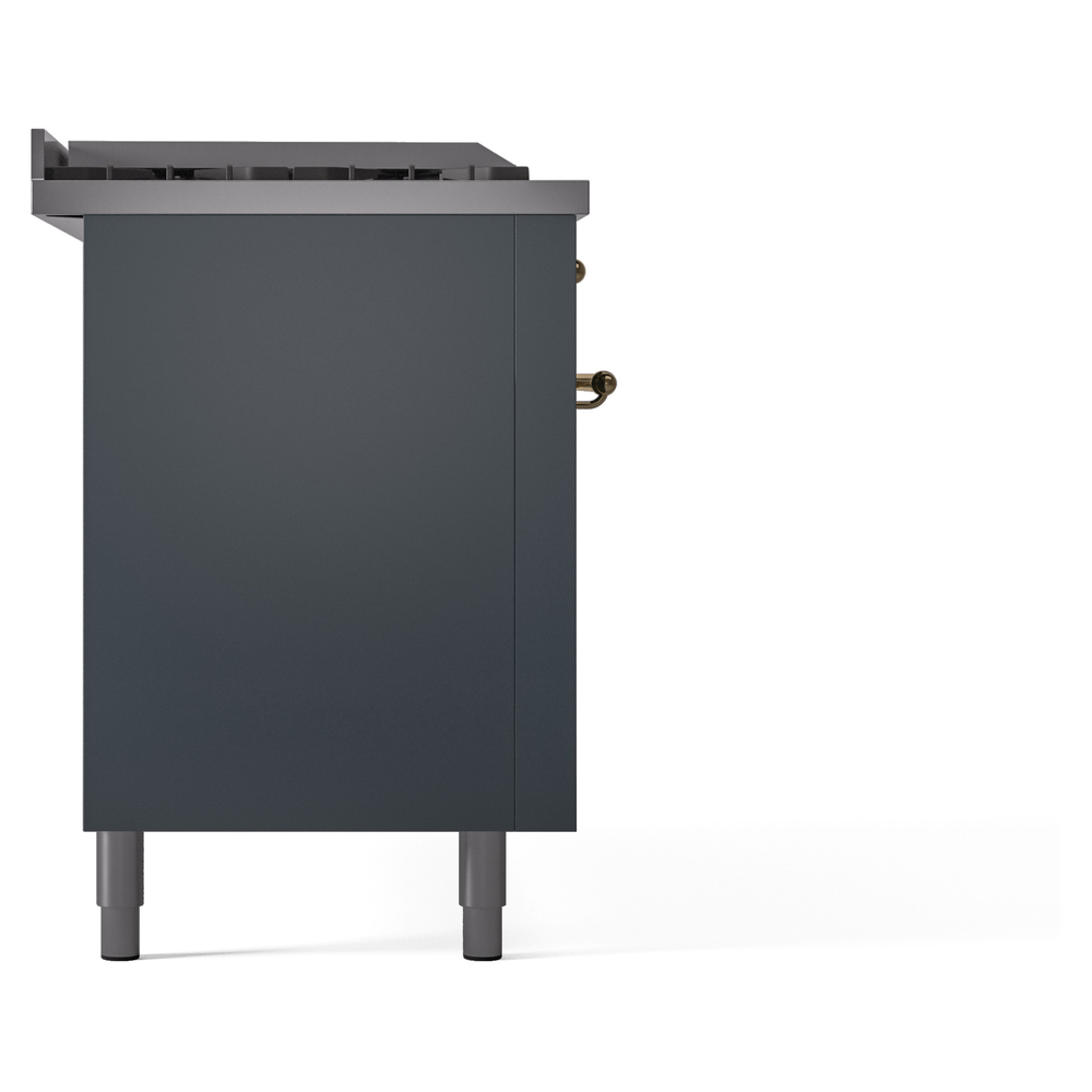 ILVE UP60FSNMPBGGLP Nostalgie II 60" Dual Fuel Range, left side view