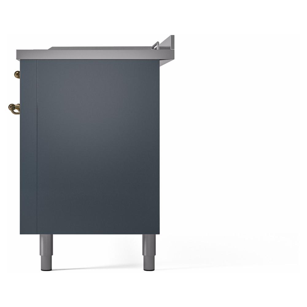 ILVE UP60FSNMPBGGLP Nostalgie II 60" Dual Fuel Range, right side view