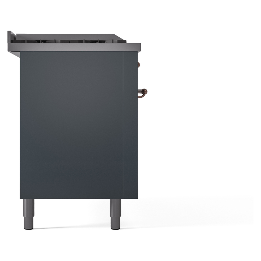 ILVE UP60FSNMPBGPLP Nostalgie II 60" Dual Fuel Range, left side view