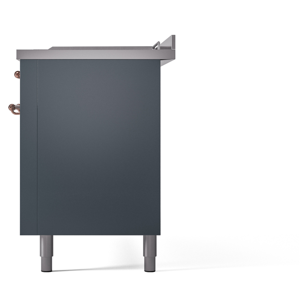 ILVE UP60FSNMPBGPLP Nostalgie II 60" Dual Fuel Range, right side view