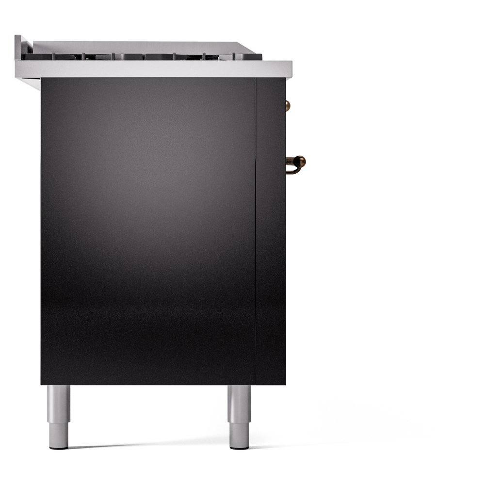 ILVE UP60FSNMPBKBLP Nostalgie II 60" Dual Fuel Range, left side view