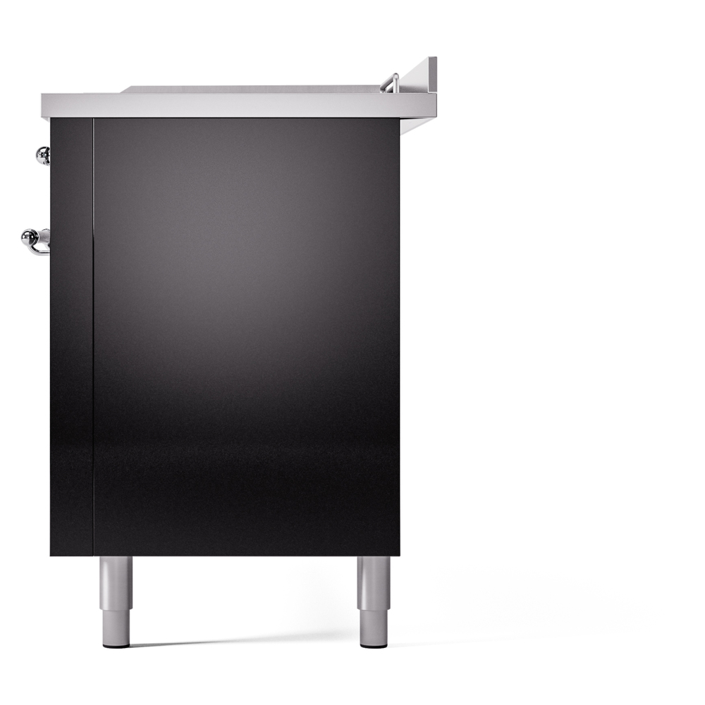 ILVE UP60FSNMPBKCLP Nostalgie II 60" Dual Fuel Range, right side view