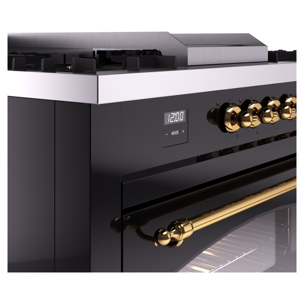 ILVE UP60FSNMPBKGLP Nostalgie II 60" Dual Fuel Range, details