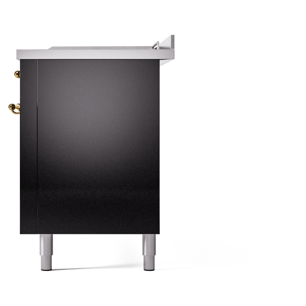 ILVE UP60FSNMPBKG Nostalgie II 60" Dual Fuel Range, right side view