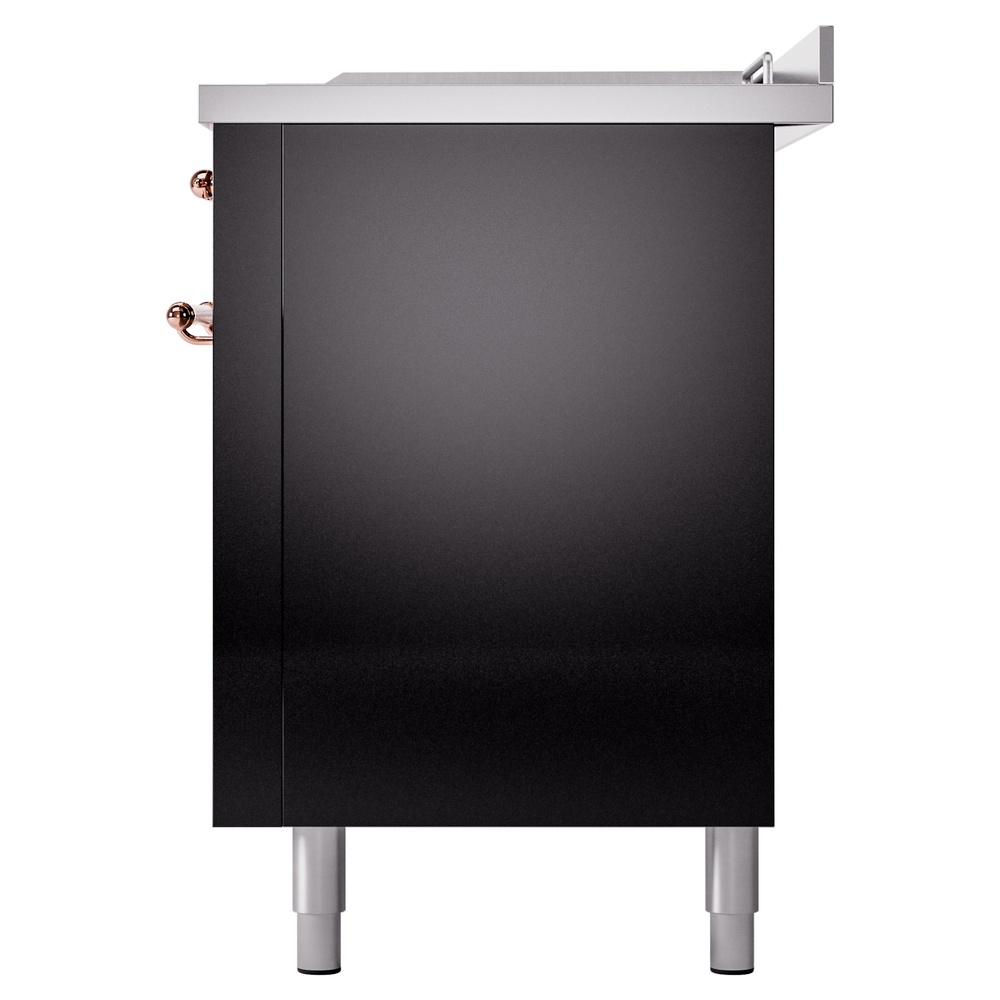 ILVE UP60FSNMPBKPLP Nostalgie II 60" Dual Fuel Range, right side view