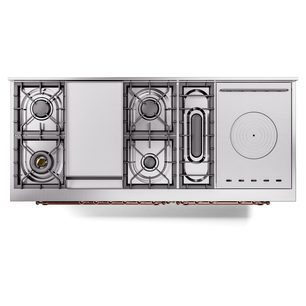 ILVE UP60FSNMPBUPLP Nostalgie II 60" Dual Fuel Range, top view