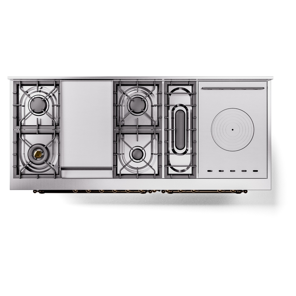 ILVE UP60FSNMPEGBLP Nostalgie II 60" Dual Fuel Range, top view