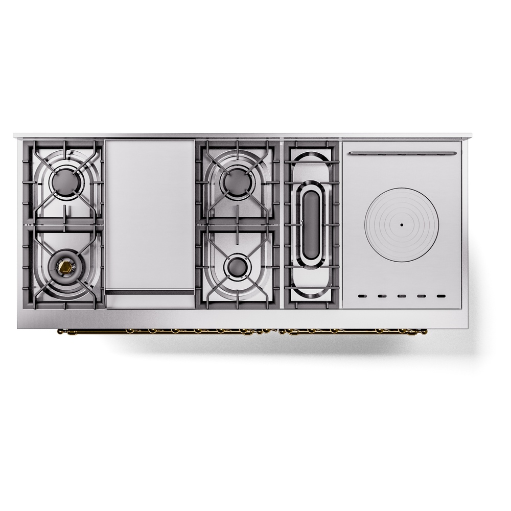 ILVE UP60FSNMPEGGLP Nostalgie II 60" Dual Fuel Range, top view