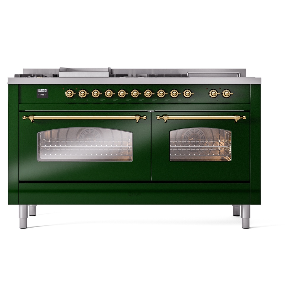 ILVE UP60FSNMPEGG Nostalgie II 60" Dual Fuel Range, front view