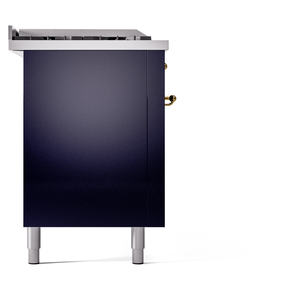 ILVE UP60FSNMPMBGLP Nostalgie II 60" Dual Fuel Range, left side view
