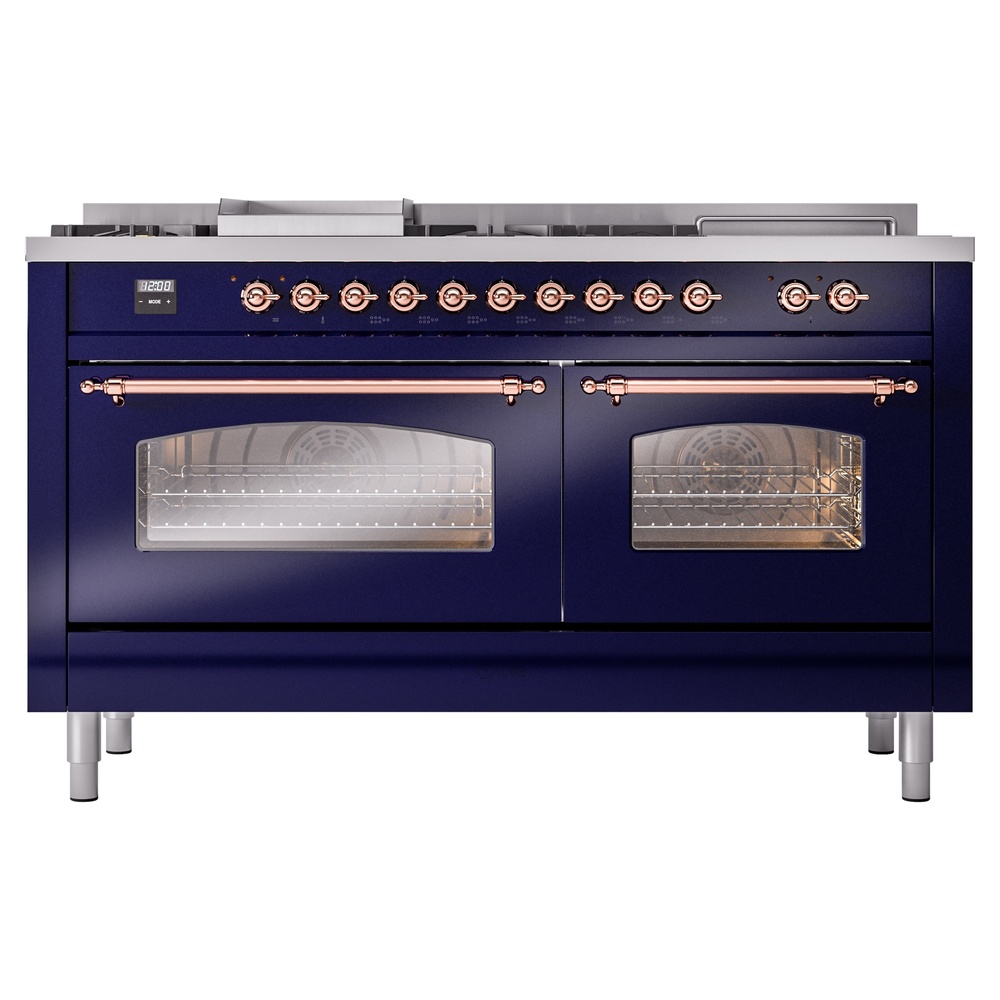 ILVE UP60FSNMPMBP Nostalgie II 60" Dual Fuel Range, front view