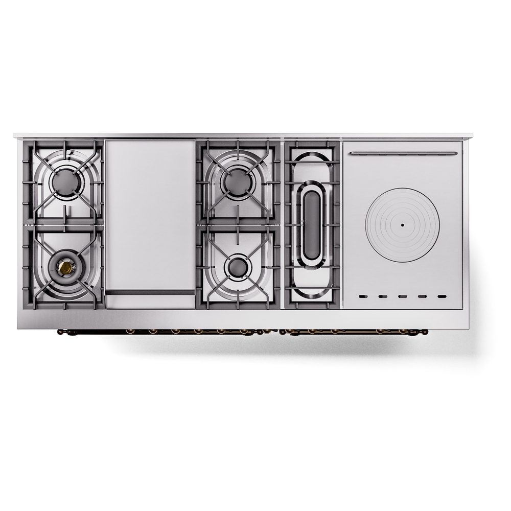 ILVE UP60FSNMPMGB Nostalgie II 60" Dual Fuel Range, top view