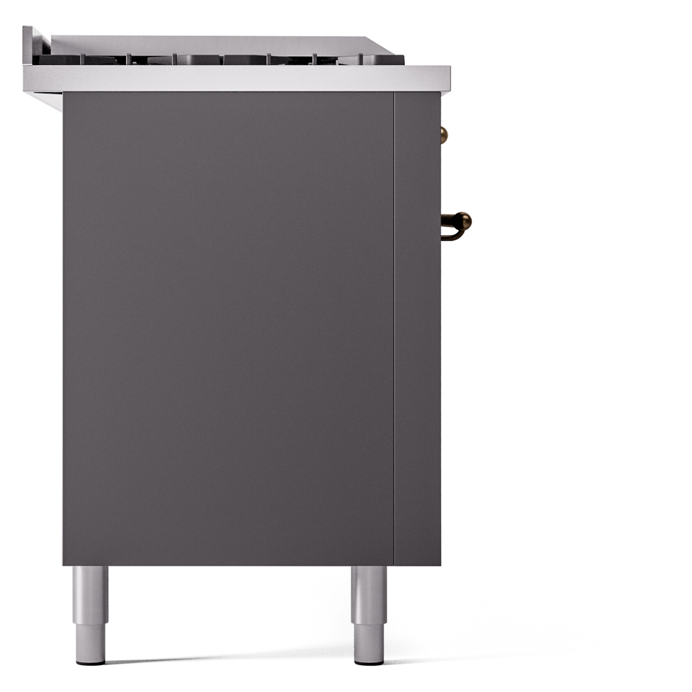 ILVE UP60FSNMPMGB Nostalgie II 60" Dual Fuel Range, left side view