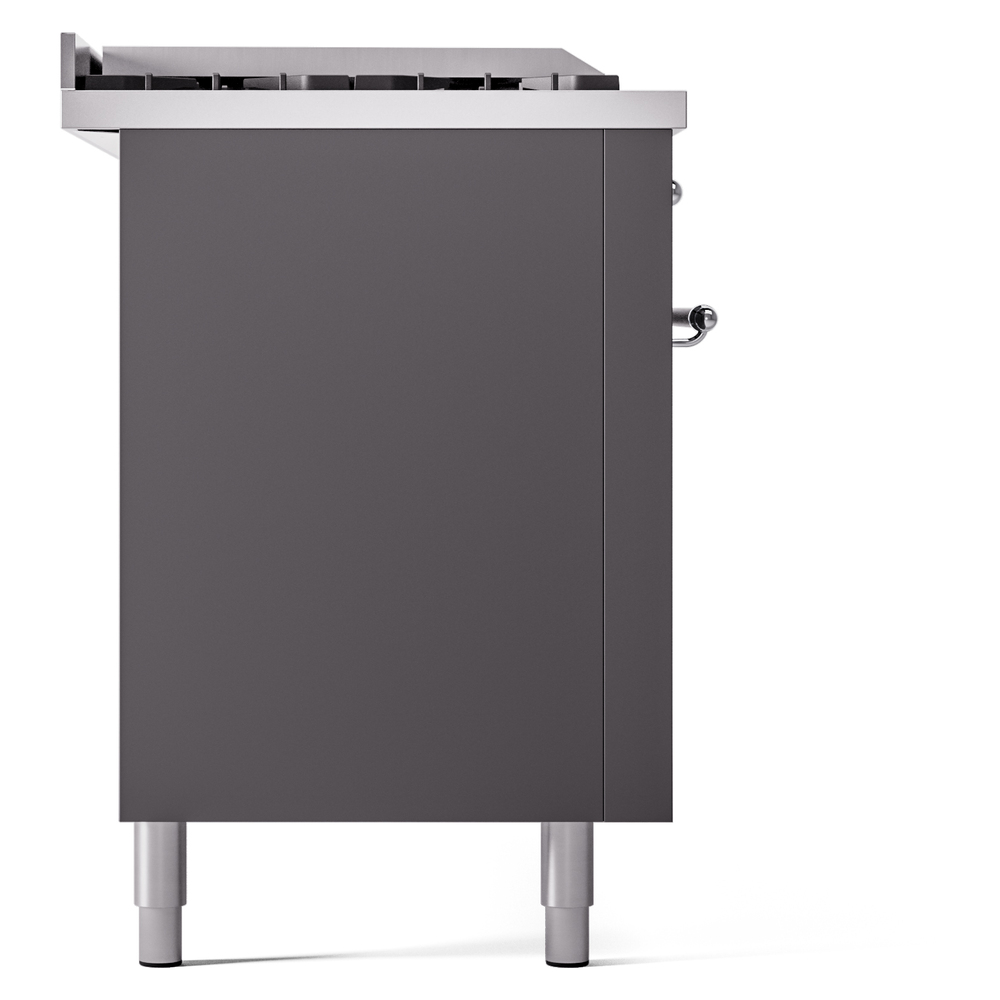 ILVE UP60FSNMPMGC Nostalgie II 60" Dual Fuel Range, left side view